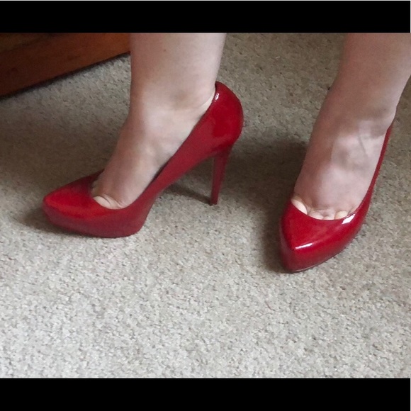 Aldo Red Patent Leather Platform Stilettos Size 39 - Picture 6 of 7